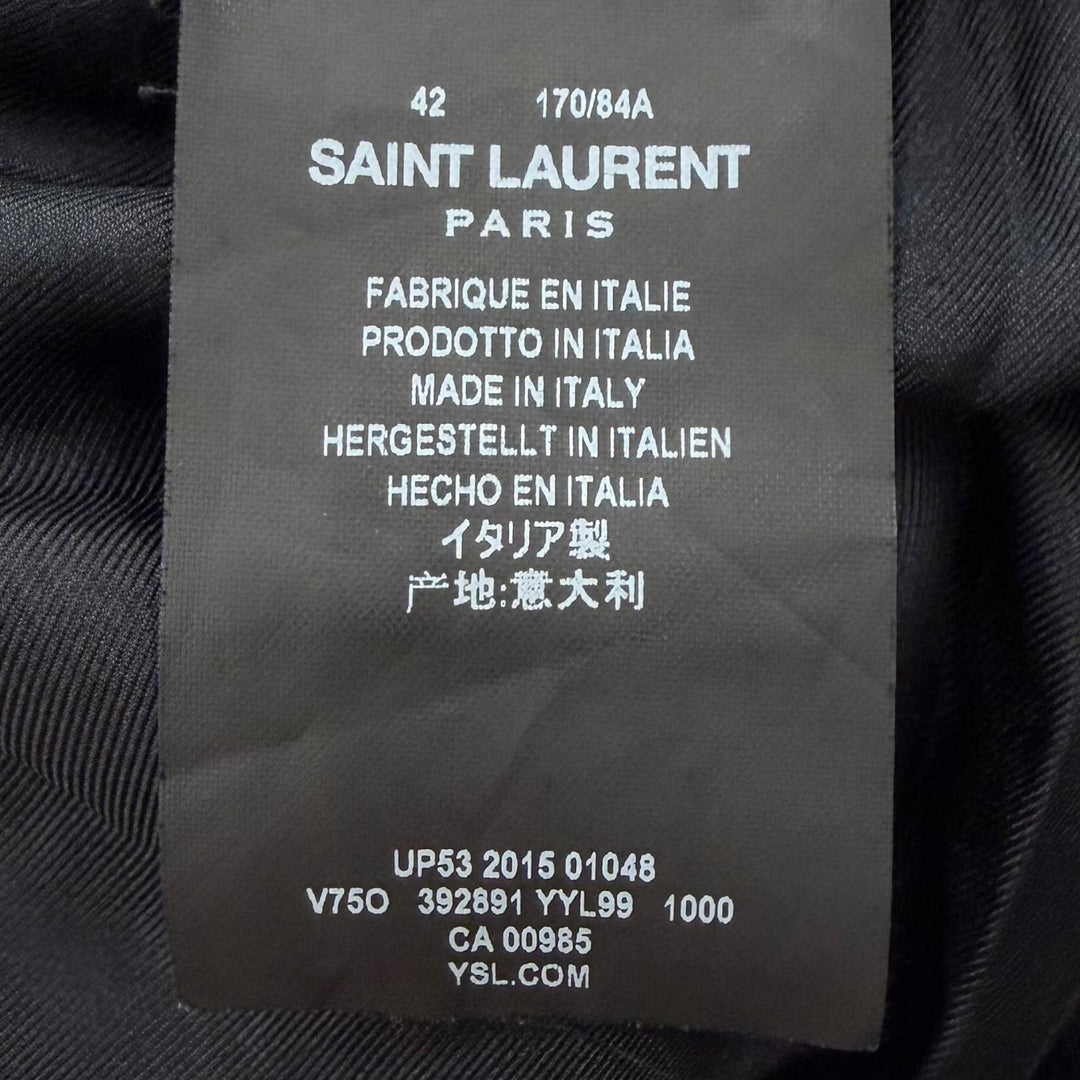 Discounted Very Good SAINT LAURENT PARIS tailored jacket black wool mens 42 392891
