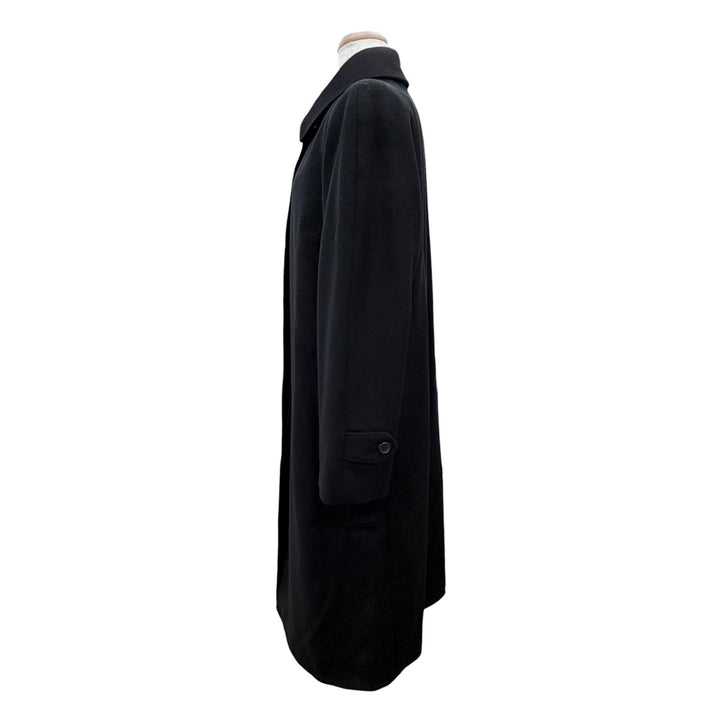Excellent BURBERRY LONDON coat Lining check pattern long black cashmere 40