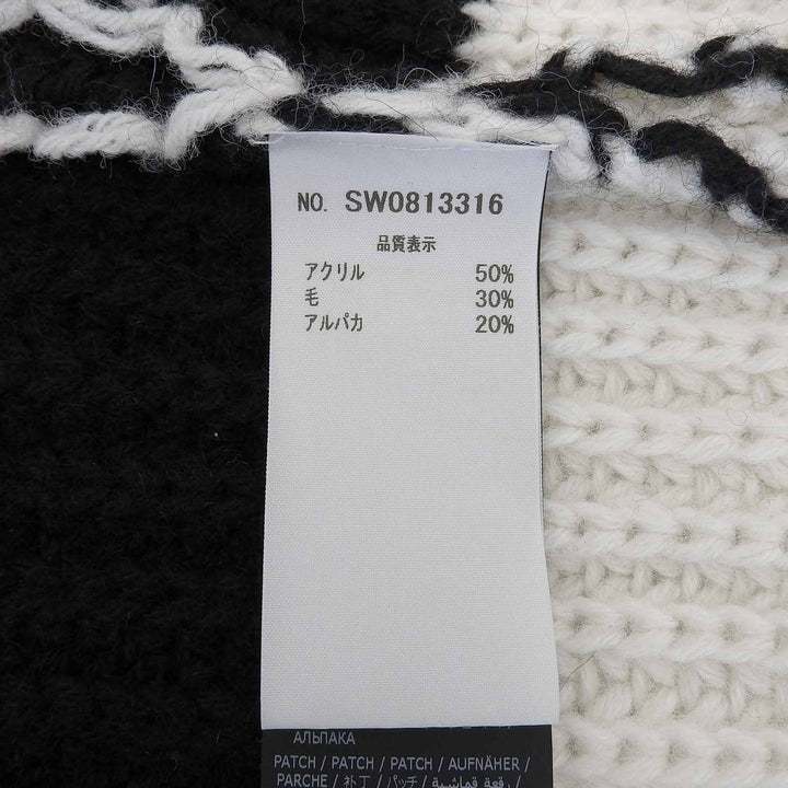 Excellent ERMANNO FIRENZE cardigan Alpaca blend striped knit black 40