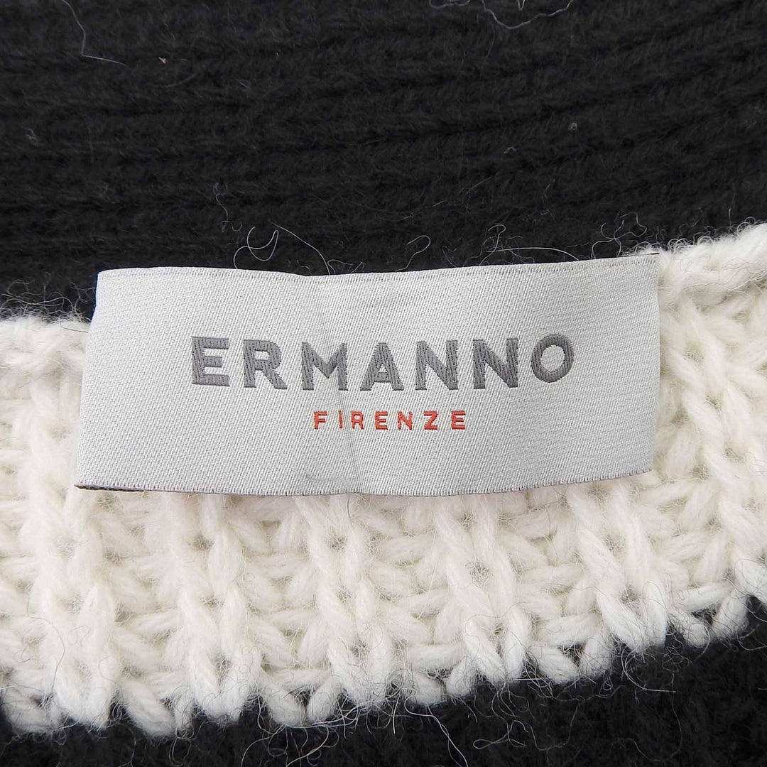 Excellent ERMANNO FIRENZE cardigan Alpaca blend striped knit black 40