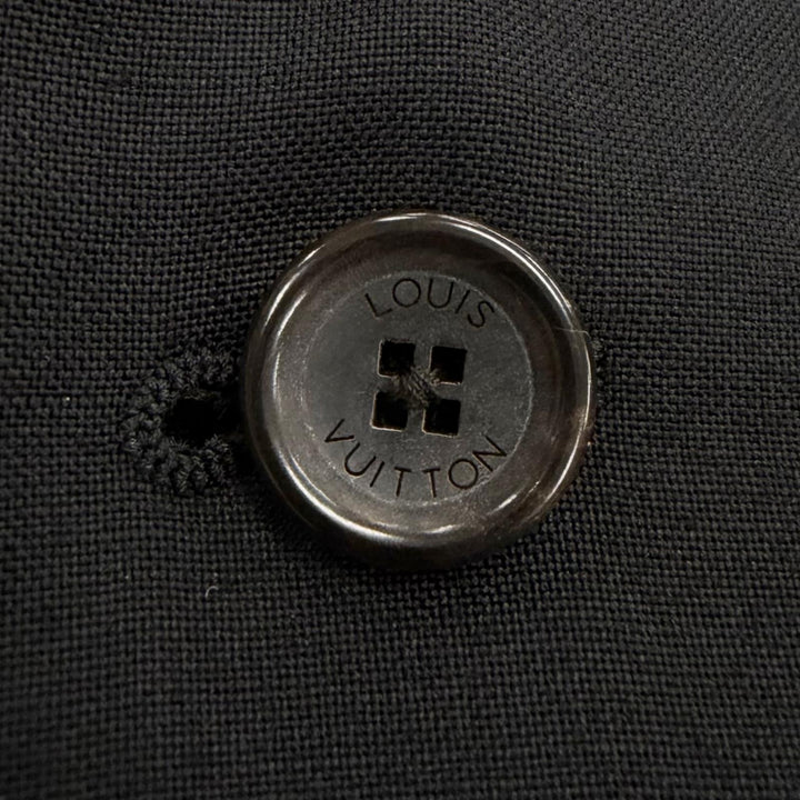 Great LOUIS VUITTON two-piece set TAILOR MADE black wool mens 46