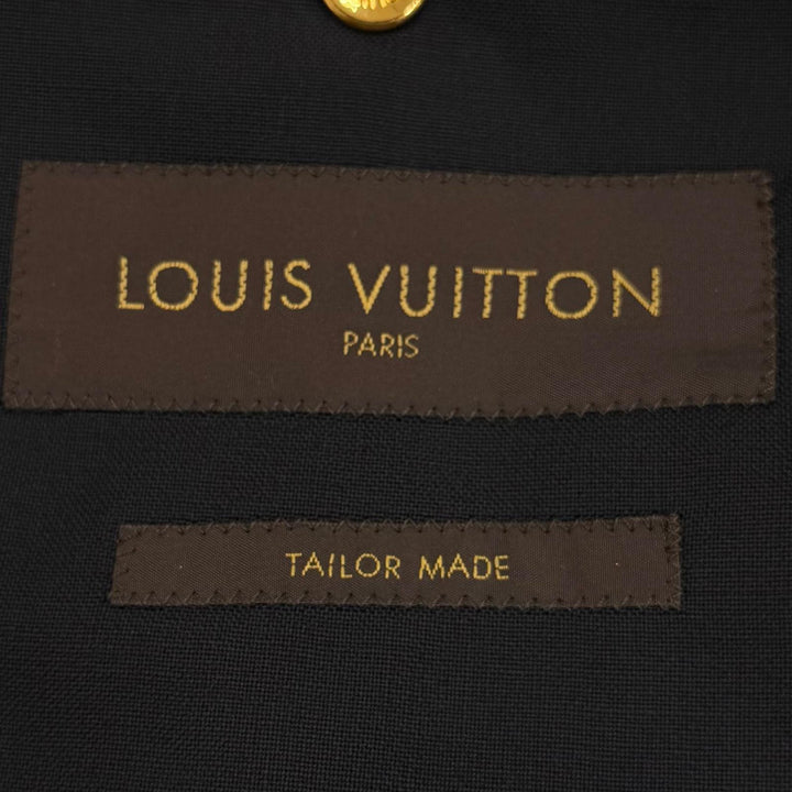 Great LOUIS VUITTON two-piece set TAILOR MADE black wool mens 46