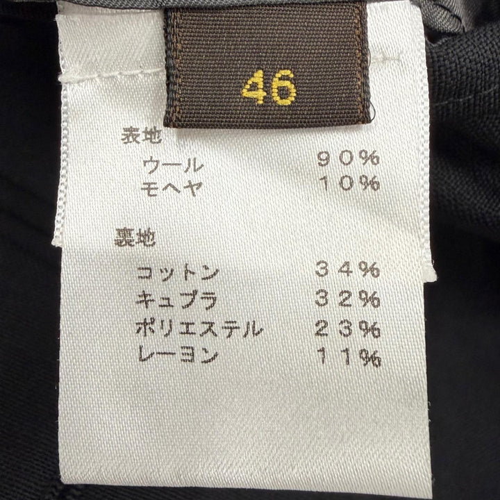 Great LOUIS VUITTON two-piece set TAILOR MADE black wool mens 46
