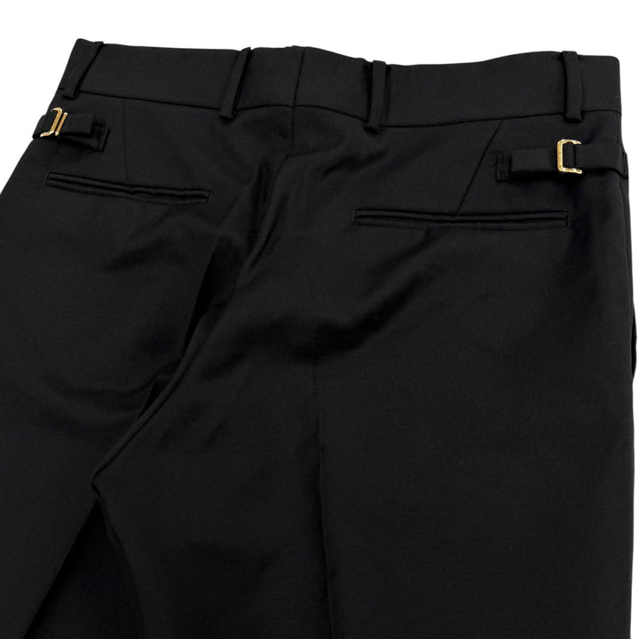 Great LOUIS VUITTON two-piece set TAILOR MADE black wool mens 46