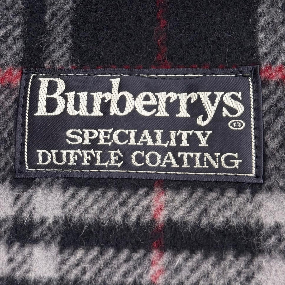 Excellent Burberrys Duffel coat Checkered lining pattern, toggle buttons Navy M
