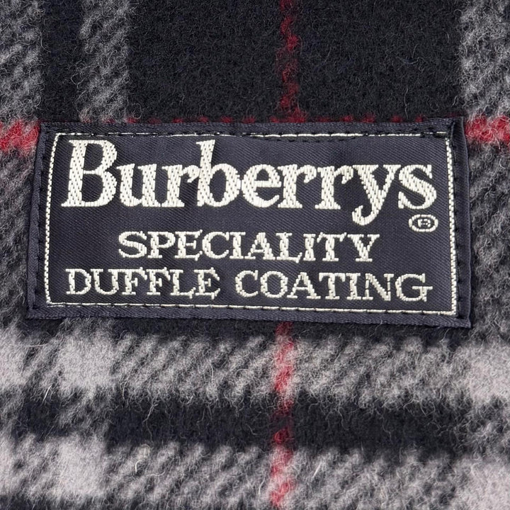 Excellent Burberrys Duffel coat Checkered lining pattern, toggle buttons Navy M