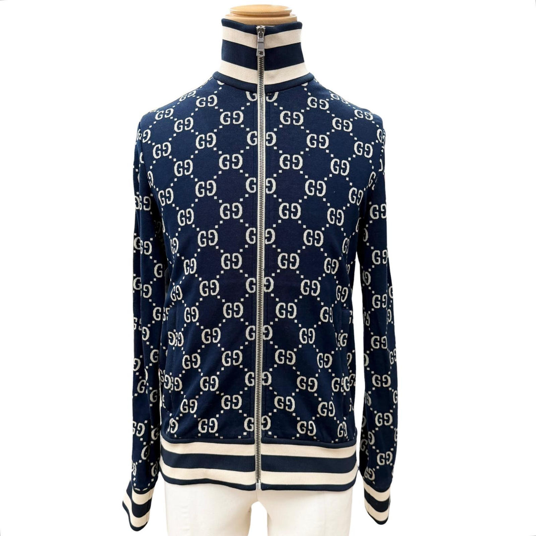 Excellent GUCCI Track jacket Navy cotton mens S 496919