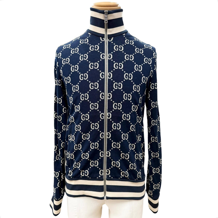 Excellent GUCCI Track jacket Navy cotton mens S 496919