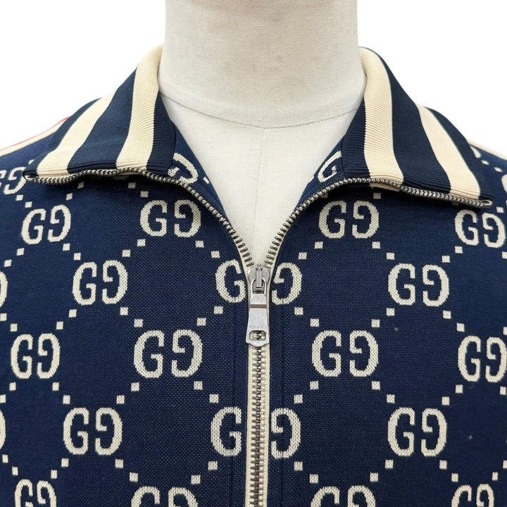 Excellent GUCCI Track jacket Navy cotton mens S 496919