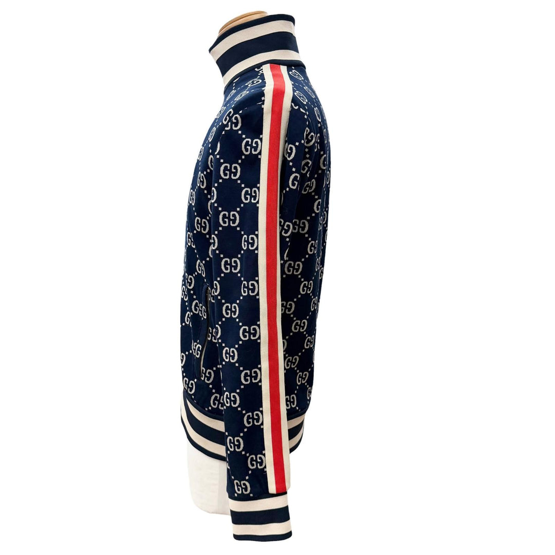 Excellent GUCCI Track jacket Navy cotton mens S 496919