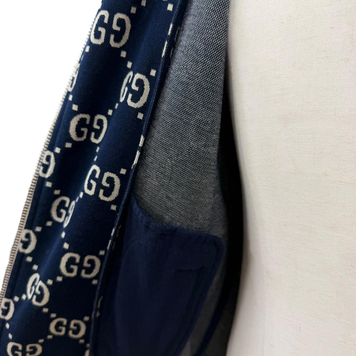 Excellent GUCCI Track jacket Navy cotton mens S 496919