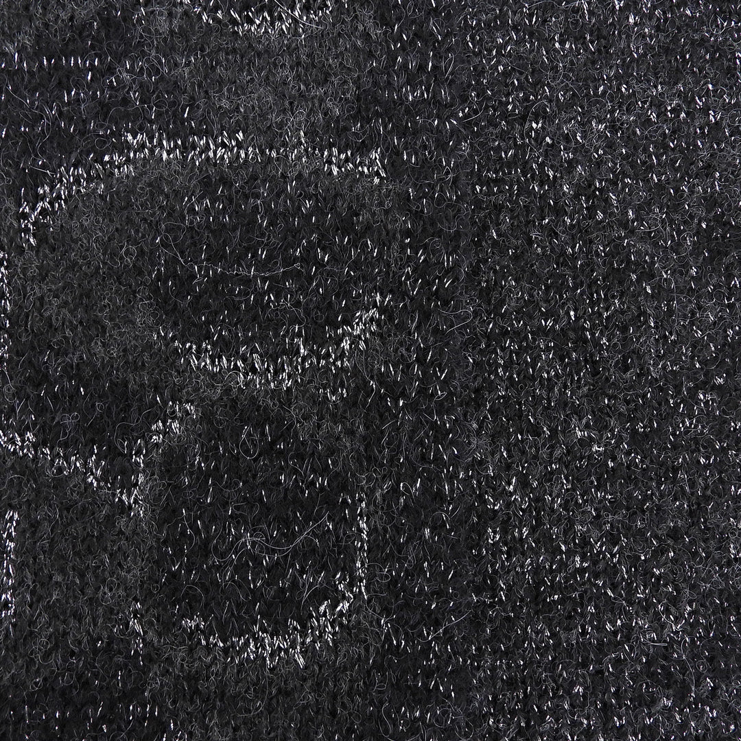 Pristine COACH Scarf Signature Rib Knit black Nylon Women CCT69