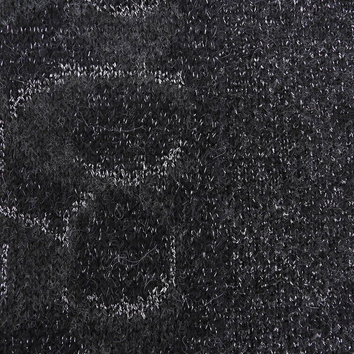 Pristine COACH Scarf Signature Rib Knit black Nylon Women CCT69