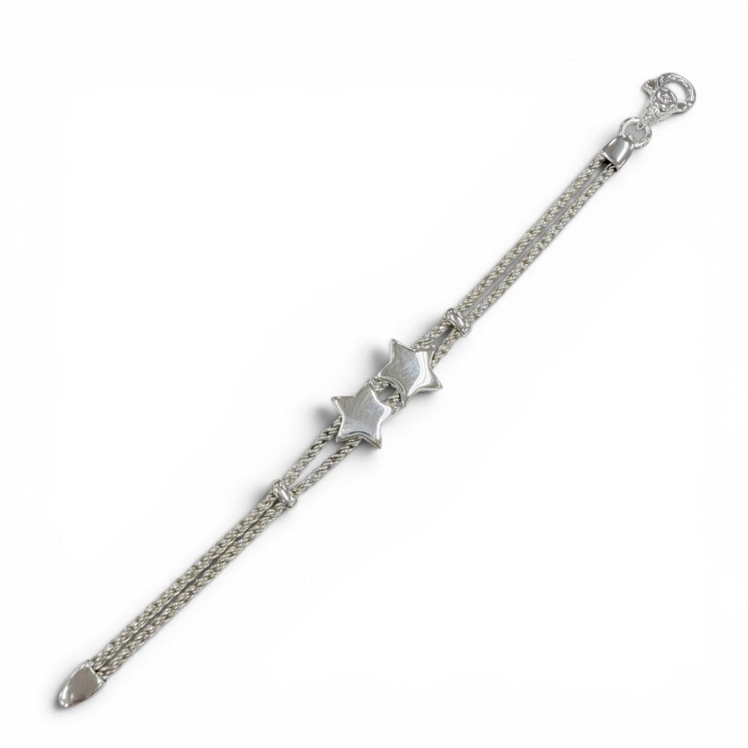 Excellent TIFFANY&Co. bracelet star double rope Silver 925 Women
