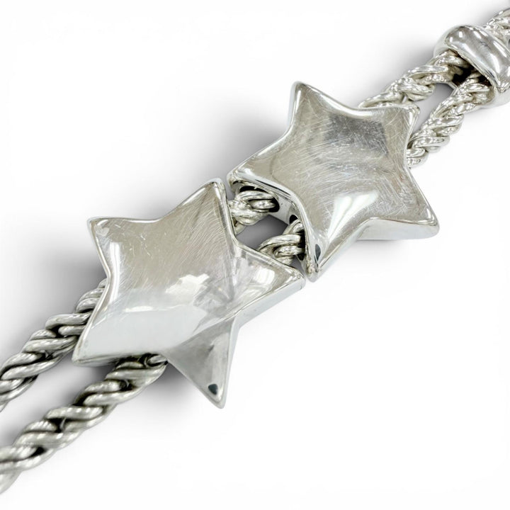 Excellent TIFFANY&Co. bracelet star double rope Silver 925 Women