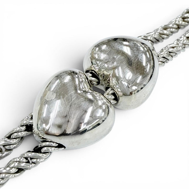 Excellent TIFFANY&Co. bracelet heart double rope Silver 925 Women