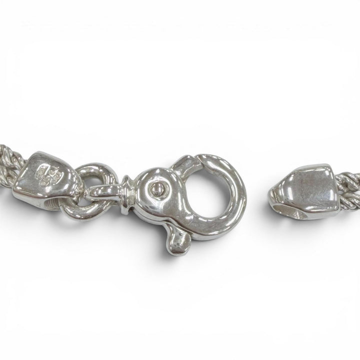 Excellent TIFFANY&Co. bracelet heart double rope Silver 925 Women