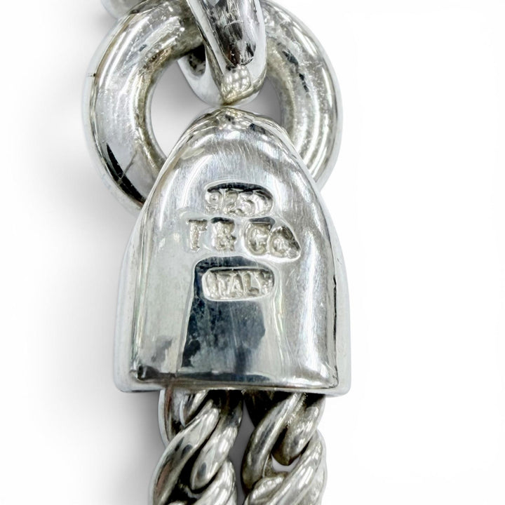 Excellent TIFFANY&Co. bracelet heart double rope Silver 925 Women