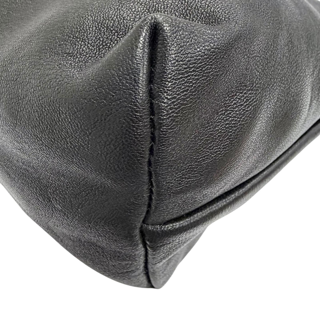 Great JIL SANDER Pouch RABBIT Rabbit Pouch Medium Rabbit black Lamb leather