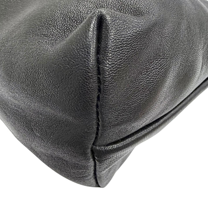 Great JIL SANDER Pouch RABBIT Rabbit Pouch Medium Rabbit black Lamb leather