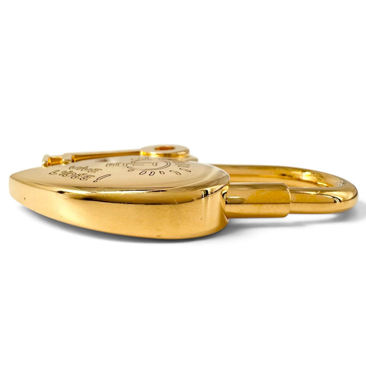Great HERMES charm Cadena Rock Heart Fantasy padlock gold plating Women