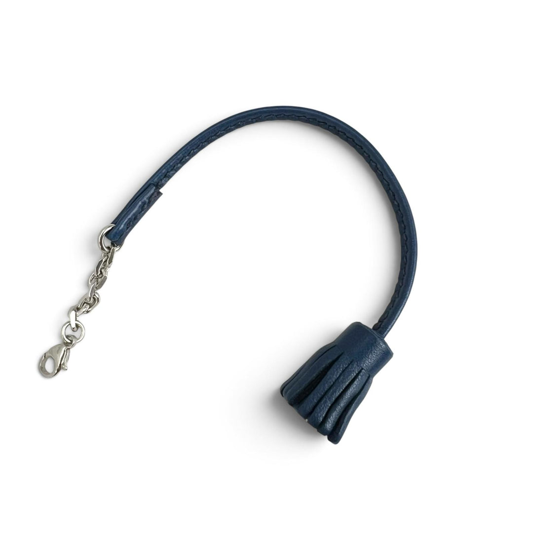 Excellent HERMES key ring Carmencita charm Blue Anyo Miro Women