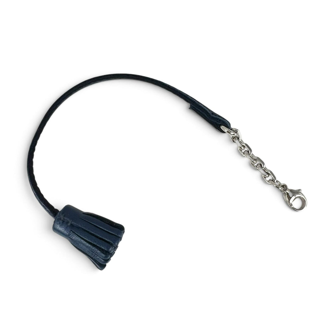 Excellent HERMES key ring Carmencita charm Blue Anyo Miro Women