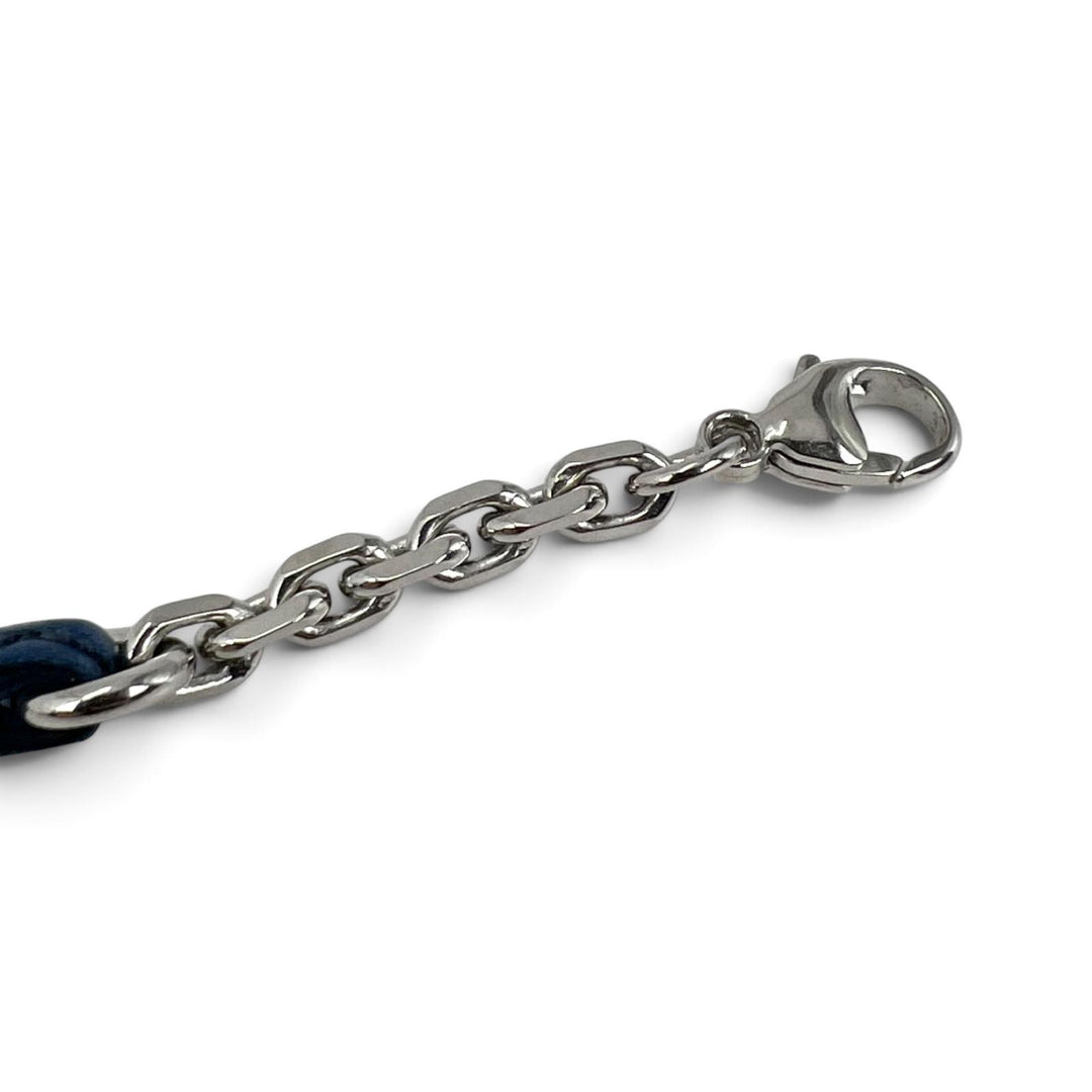 Excellent HERMES key ring Carmencita charm Blue Anyo Miro Women