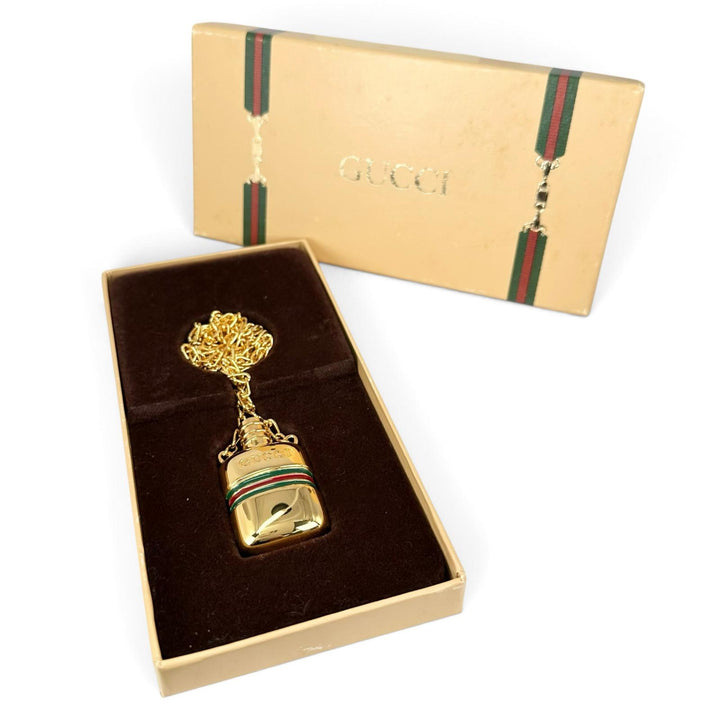 Excellent GUCCI Necklace Old Gucci Sherry Line gold Gold Plated