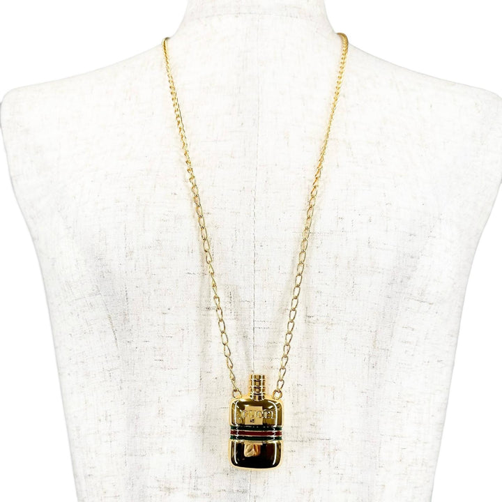 Excellent GUCCI Necklace Old Gucci Sherry Line gold Gold Plated