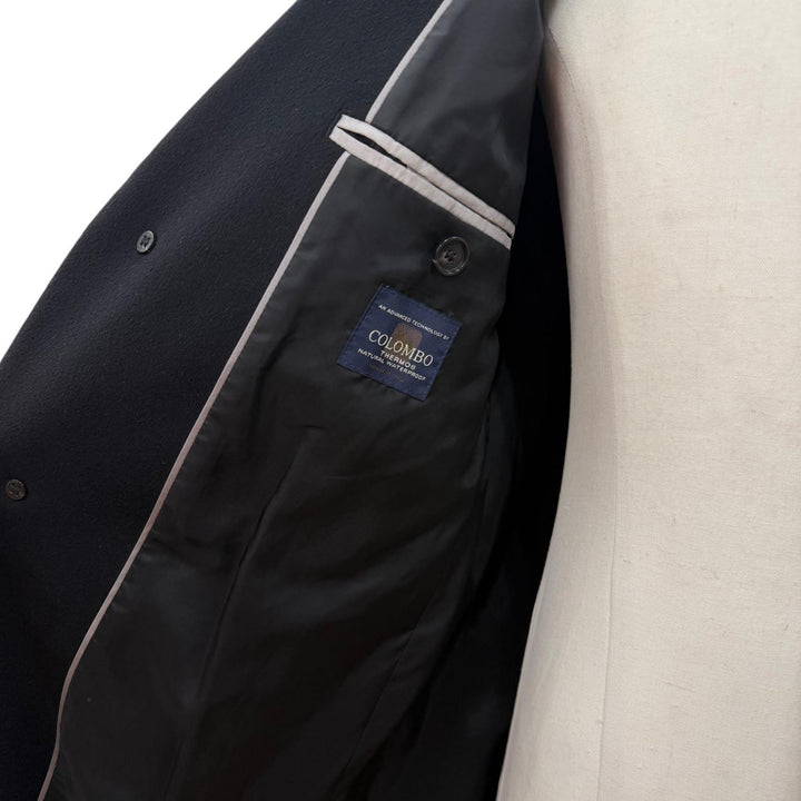 Excellent HUGO BOSS Chester coat COLOMBO fabric, single black wool mens 52