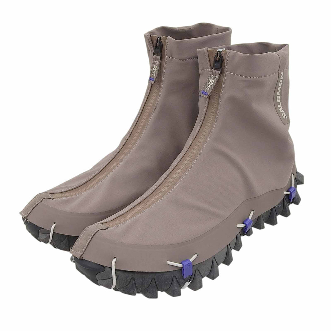 Pristine SALOMON ADVANCED sneakers Snowclog Advanced Brown knit mens 27cm 475902