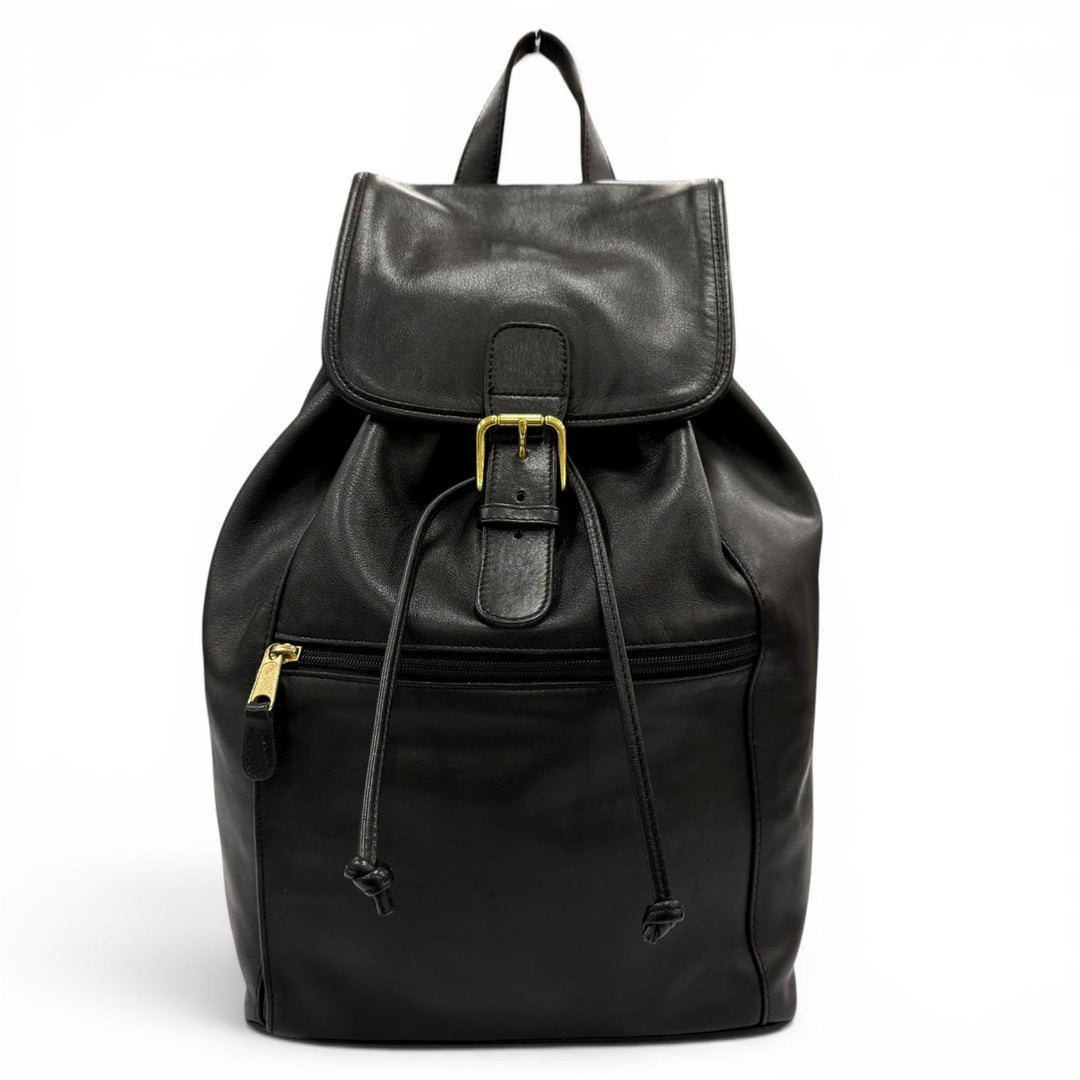 Great COACH Backpack Daypack Old coach glove leather black Women 0519