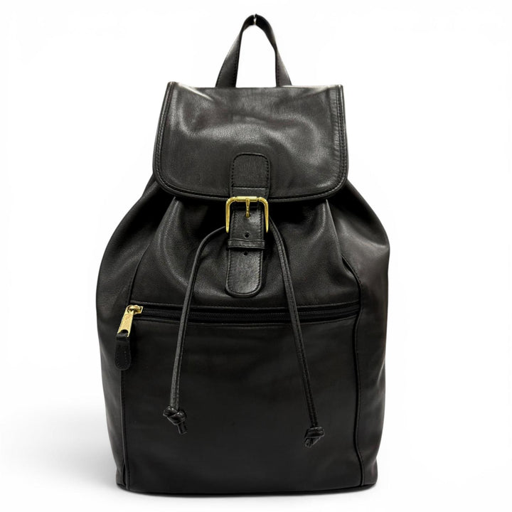Great COACH Backpack Daypack Old coach glove leather black Women 0519