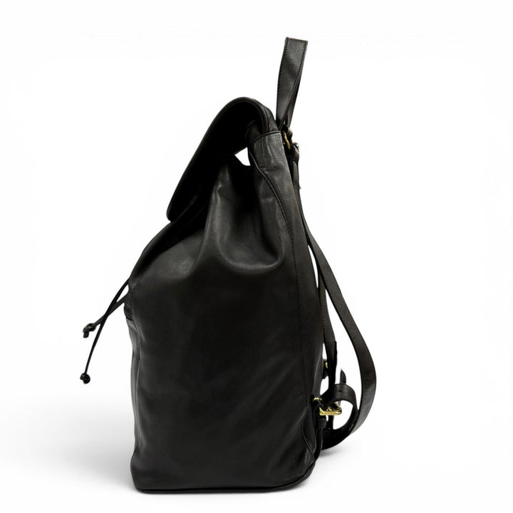 Great COACH Backpack Daypack Old coach glove leather black Women 0519