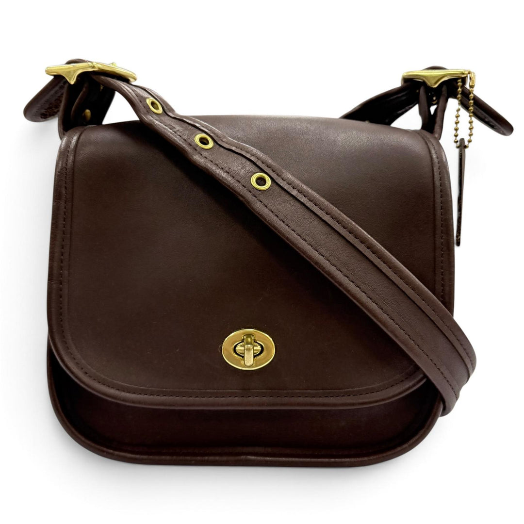 Great COACH Shoulder Bag Old Coach 9965 Glove Leather Brown Women 9965