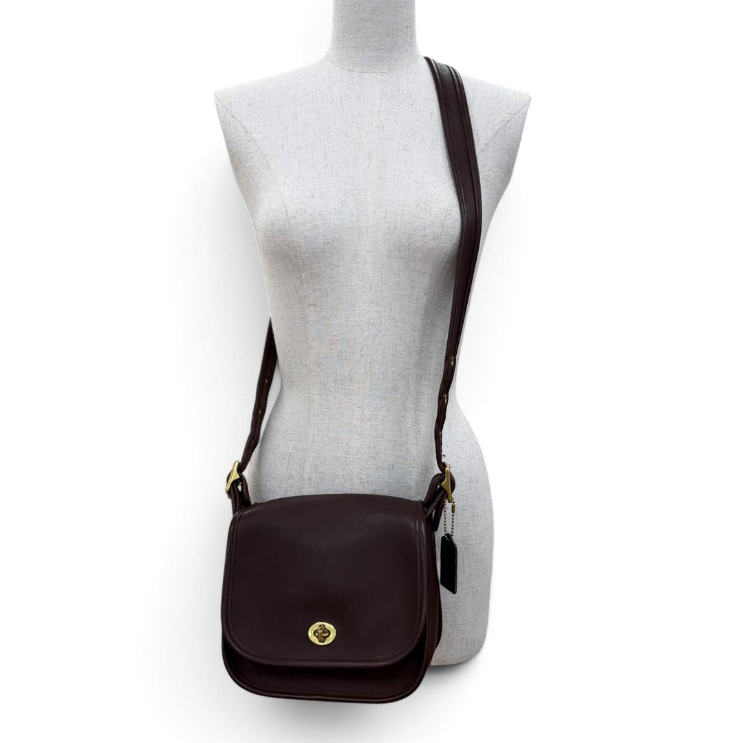 Great COACH Shoulder Bag Old Coach 9965 Glove Leather Brown Women 9965