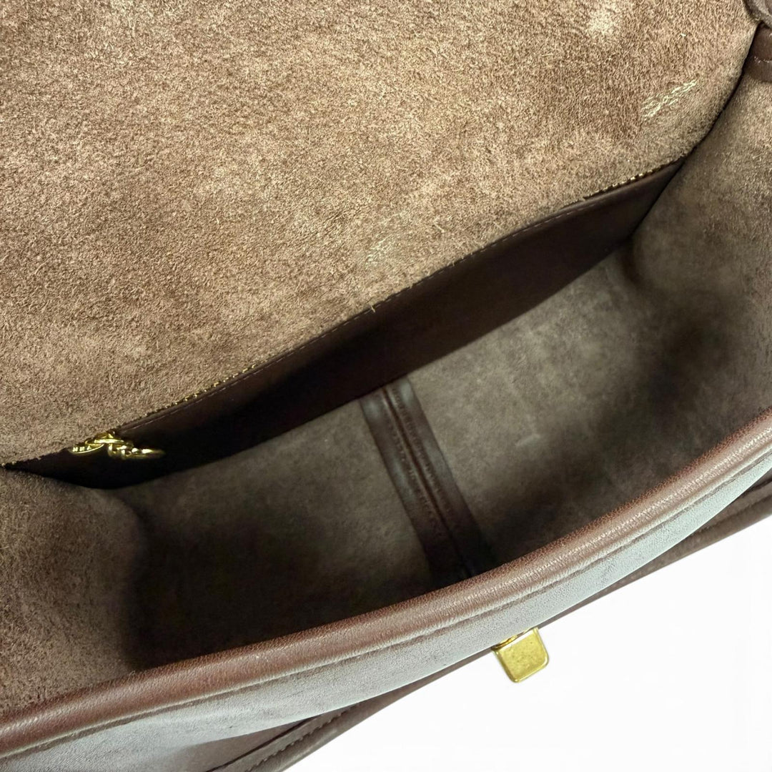 Great COACH Shoulder Bag Old Coach 9965 Glove Leather Brown Women 9965