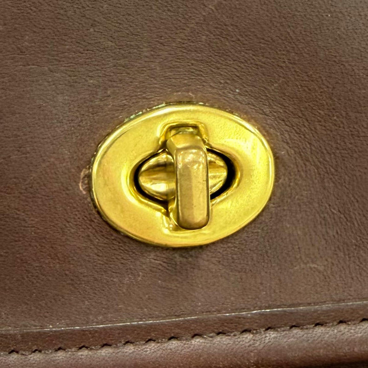 Great COACH Shoulder Bag Old Coach 9965 Glove Leather Brown Women 9965