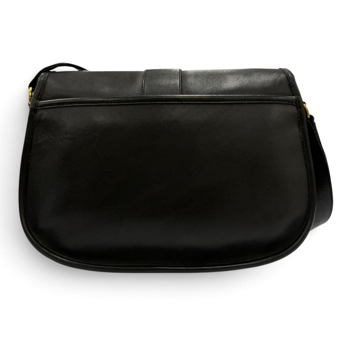 Great COACH Shoulder Bag Old coach glove leather black Glove leather Women 9145