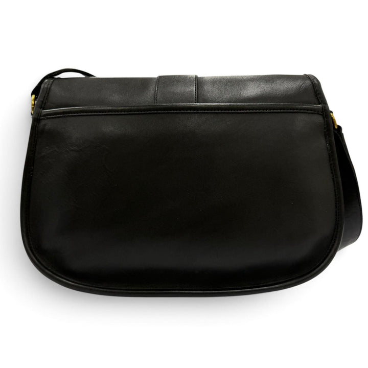 Great COACH Shoulder Bag Old coach glove leather black Glove leather Women 9145