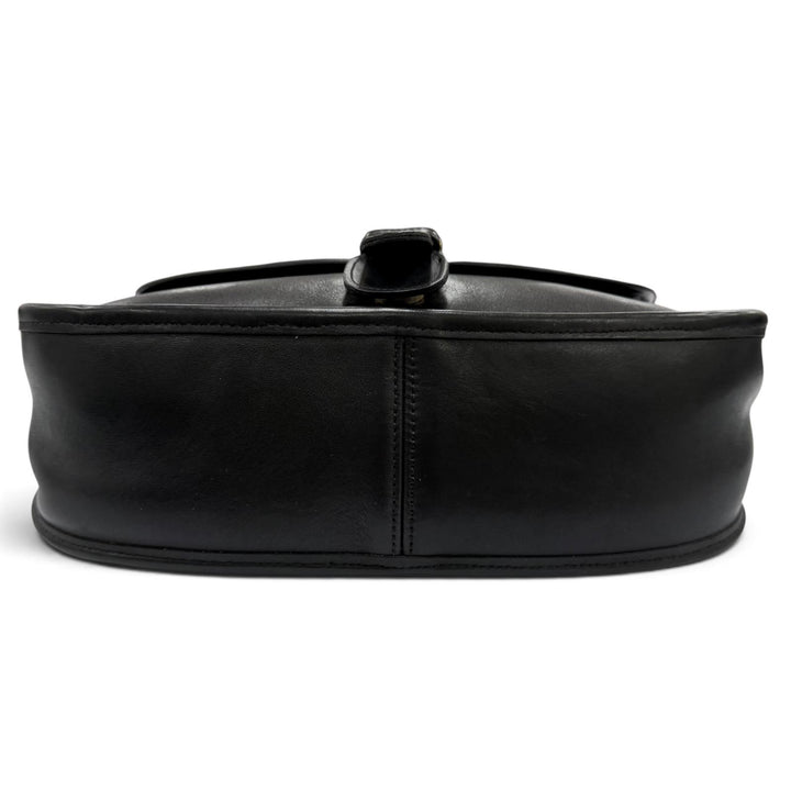 Great COACH Shoulder Bag Old coach glove leather black Glove leather Women 9145