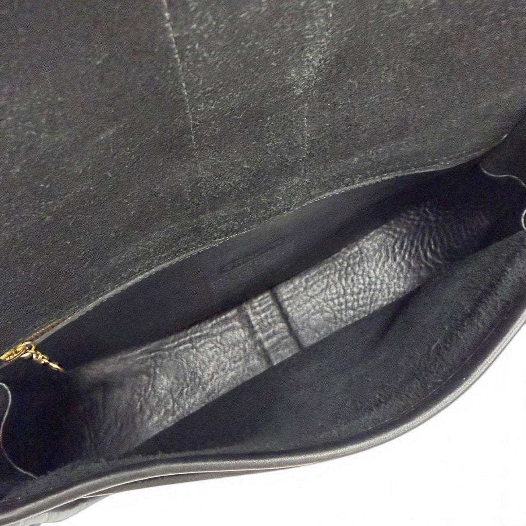 Great COACH Shoulder Bag Old coach glove leather black Glove leather Women 9145