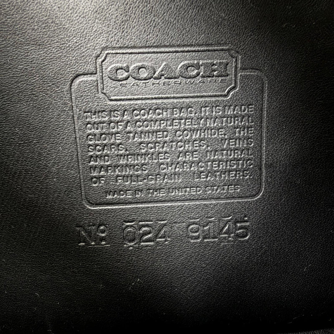 Great COACH Shoulder Bag Old coach glove leather black Glove leather Women 9145