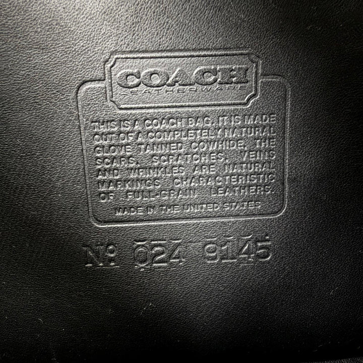 Great COACH Shoulder Bag Old coach glove leather black Glove leather Women 9145
