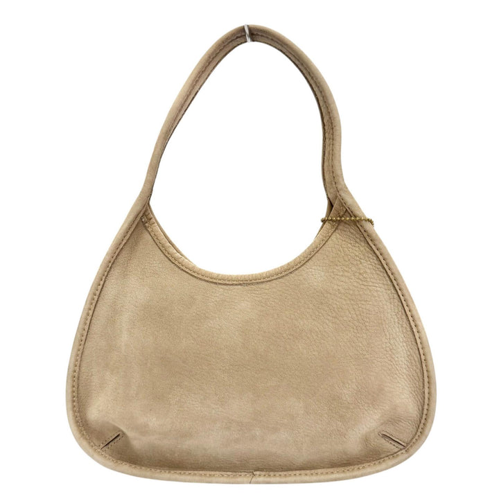 Great COACH Handbag Old Coach Nubuck Leather One Shoulder Bag Beige Women 4399