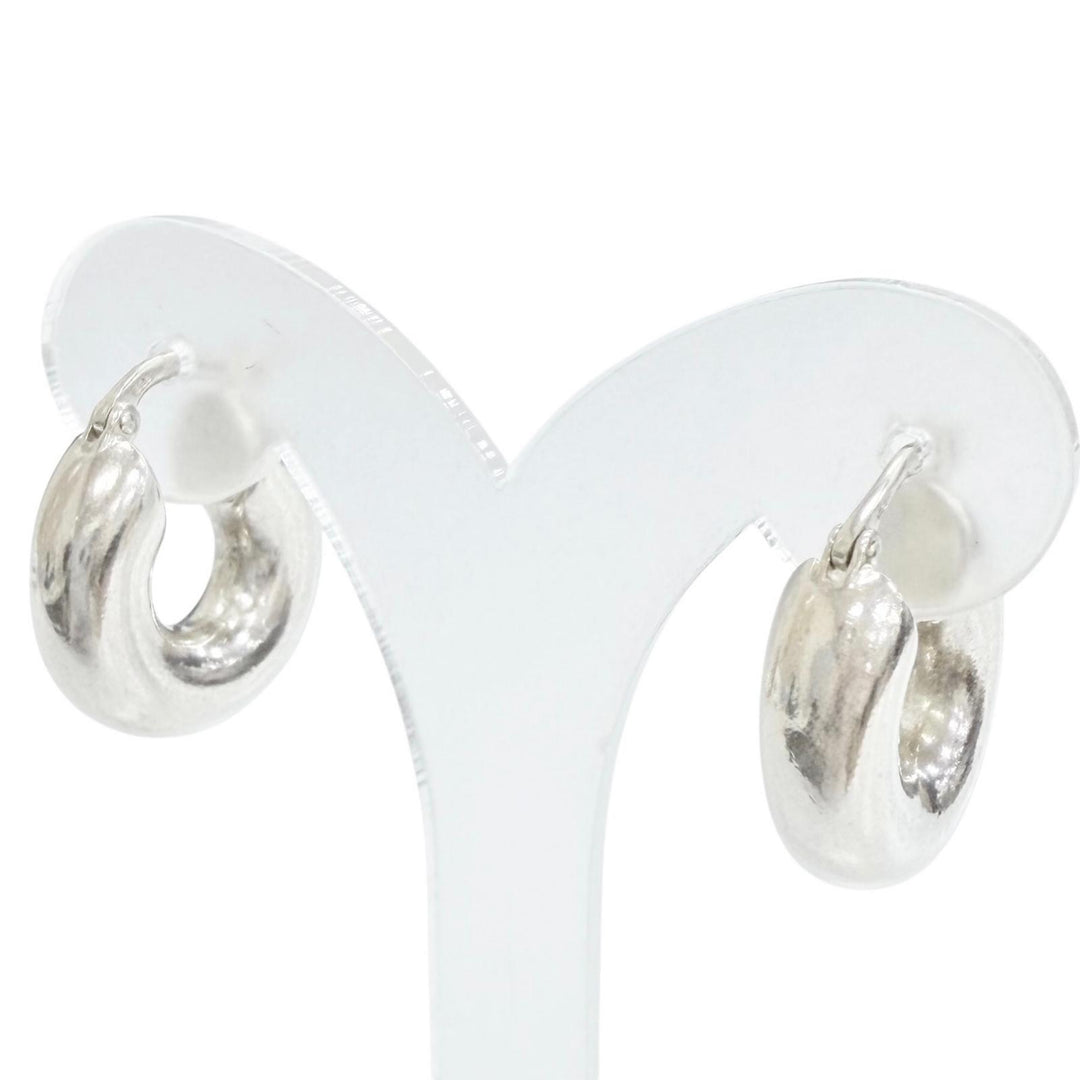 Great JIL SANDER Logo-engraved chunky hoop earrings (for both ears) Silver 925