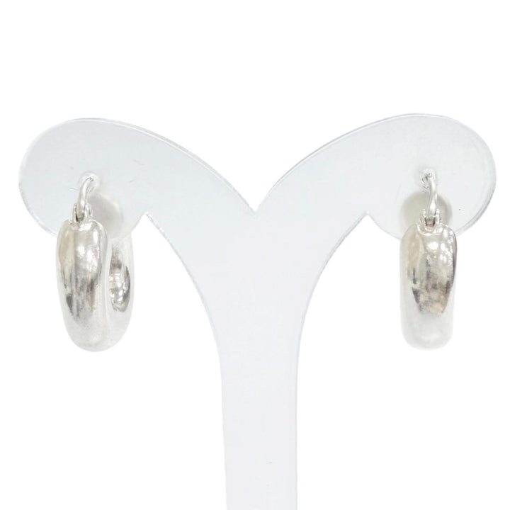 Great JIL SANDER Logo-engraved chunky hoop earrings (for both ears) Silver 925