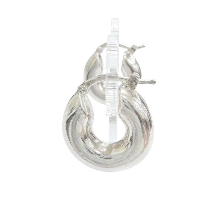 Great JIL SANDER Logo-engraved chunky hoop earrings (for both ears) Silver 925