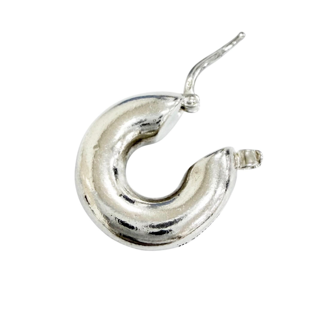 Great JIL SANDER Logo-engraved chunky hoop earrings (for both ears) Silver 925